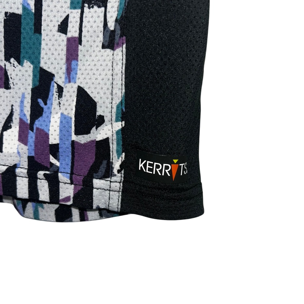 Kerrits Womens Large Short‎ Sleeve Quarter Zip Equestrian Riding Top Abstract - Picture 3 of 5